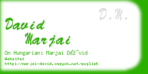 david marjai business card